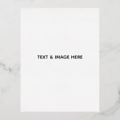 オリジナルのホワイト 箔シーズンポストカード (正面)