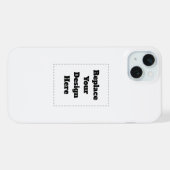 オリジナルのホワイト iPhoneケース (裏面横)