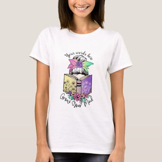 オリジナルのマインドフルネス本好きTシャツを作成 Tシャツ (正面)
