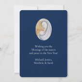 オリジナルのマドンナと子供の水彩画 シーズンカード (裏面)