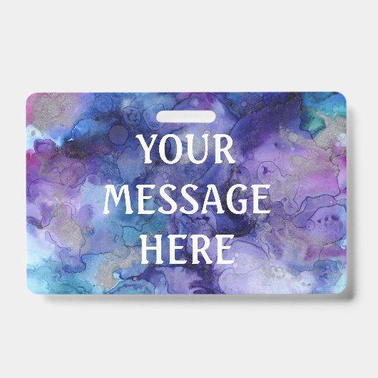 オリジナルのミックスインク背景 - 自分でカスタマイズ バッジ (Front)