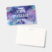 オリジナルのミックスインク背景 - 自分でカスタマイズ バッジ (Front & Back)