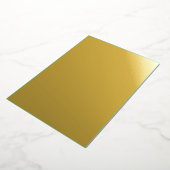 オリジナルのミニマルなシアン 箔招待状 (回転した状態)