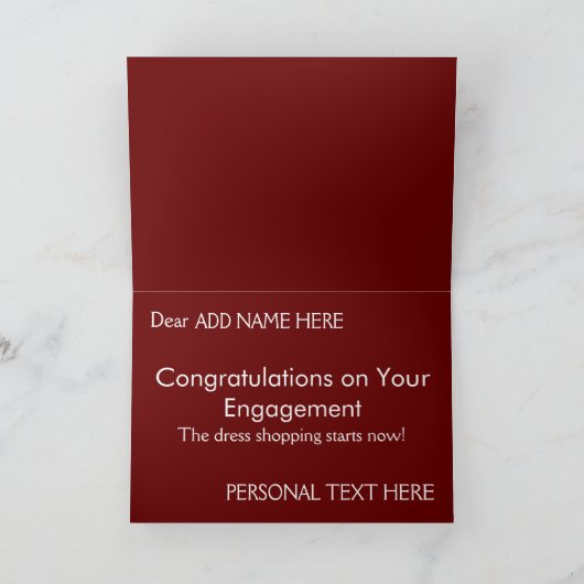 オリジナルのメッセージカード カード (内部)