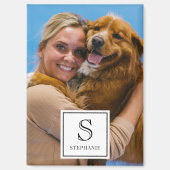 オリジナルのモノグラム、名前、写真の形見 マグネット (正面)