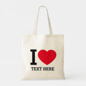 オリジナルのユーモアを込めて「I love」作成 トートバッグ (裏面)