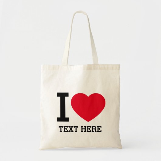オリジナルのユーモアを込めて「I love」作成 トートバッグ (正面)