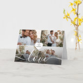 オリジナルのラブコラージュ写真をデザイン カード (黄色い花)