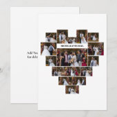 オリジナルのラブ ハート型 フォト コラージュをデザイン シーズンカード (正面/裏面)