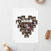 オリジナルのラブ ハート型 フォト コラージュをデザイン ノートカード (正面/裏面インサイチュ)