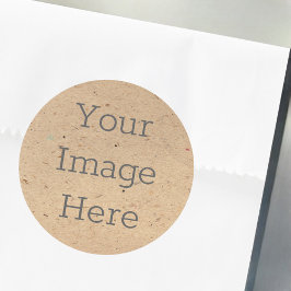 オリジナルのリサイクルブラウンクラフト紙印刷を作成する ラウンドシール