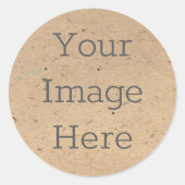オリジナルのリサイクルブラウンクラフト紙印刷を作成する ラウンドシール (正面)
