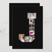 オリジナルのレターJ写真コラージュポスターをデザインしよう シーズンカード (正面/裏面)