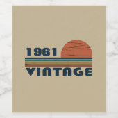 オリジナルのヴィンテージ誕生日プレゼント ワインラベル (シングルラベル)