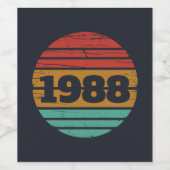 オリジナルのヴィンテージ35歳誕生日パーティー ワインラベル (シングルラベル)