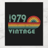 オリジナルのヴィンテージ45歳誕生日ギフト ワインラベル (シングルラベル)