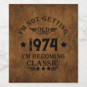 オリジナルのヴィンテージ50歳の誕生日パーティー ワインラベル (シングルラベル)