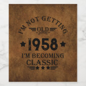 オリジナルのヴィンテージ65歳誕生日パーティー ワインラベル (シングルラベル)