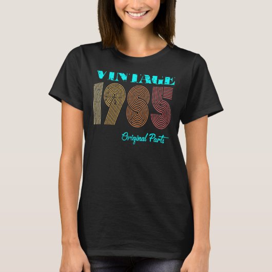 オリジナルの一部の男女ヴィンテージ1985 Tシャツ (正面)