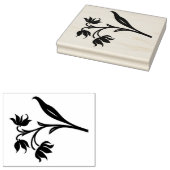 オリジナルの三輪の野の花 フローラル ラバースタンプ (押印)