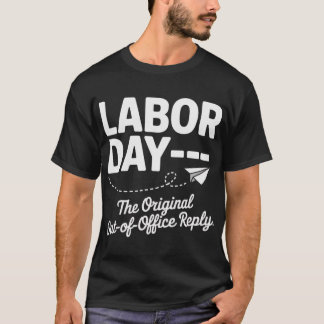 オリジナルの不在返信労働日 Tシャツ