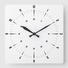 オリジナルの丸型白フレーム壁時計を作成する スクエア壁時計