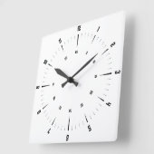 オリジナルの丸型白フレーム壁時計を作成する スクエア壁時計 (傾斜)