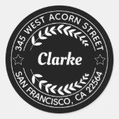 オリジナルの丸型返信住所を作成 ラウンドシール (正面)