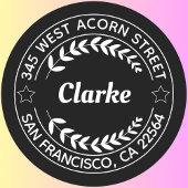 オリジナルの丸型返信住所を作成 ラウンドシール