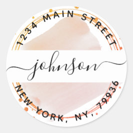 オリジナルの丸型返送住所を作成 ラウンドシール