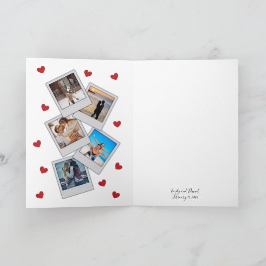 オリジナルの写真が好きです。愛してるよ、ハッピーバレンタイン カード (内部)