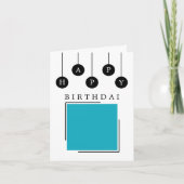 オリジナルの写真で作る誕生日グリーティングカード 招待状 (正面)