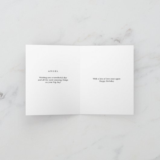 オリジナルの写真で作る誕生日グリーティングカード 招待状 (内部)