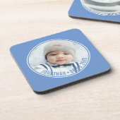 オリジナルの写真とテキストでカスタムカラー コースター (左側)