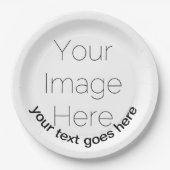 オリジナルの写真とテキストを入れた特別な紙皿 ペーパープレート (正面)