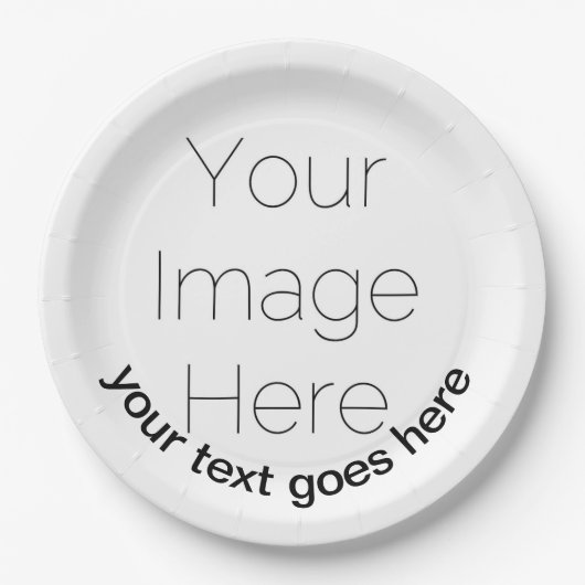 オリジナルの写真とテキストを入れた特別な紙皿 ペーパープレート (正面)