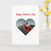 オリジナルの写真とメッセージを飾るバレンタインデーカード カード (黄色い花)