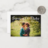 オリジナルの写真を使った結婚式の日時お知らせカード ノートカード (正面/裏面インサイチュ)