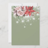 オリジナルの冬の赤ちゃんインブルーム サージュグリーン 招待状 (正面)