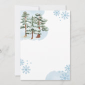 オリジナルの冬の雪の青い雪の結晶を追加してください 招待状 (正面)