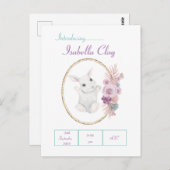 オリジナルの出産報告ポストカード ポストカード (正面/裏面)