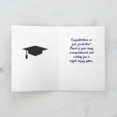 オリジナルの卒業おめでとうカード カード (内部)