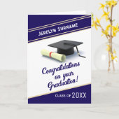 オリジナルの卒業おめでとうカード カード (黄色い花)