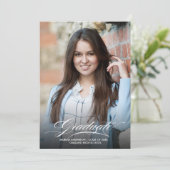 オリジナルの卒業写真招待状を作成 招待状 (スタンド正面)