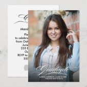 オリジナルの卒業写真招待状を作成 招待状 (正面/裏面)