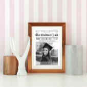 オリジナルの卒業式新聞表紙パーティー招待状 招待状