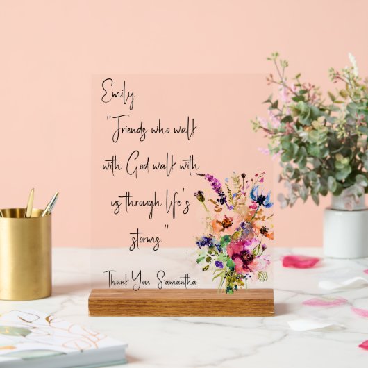 オリジナルの友情メモ アクリルサイン (ウェディング)