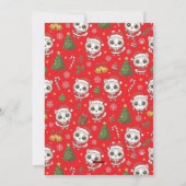 オリジナルの名前と写真が入った猫のクリスマスグッズ シーズンカード (裏面)