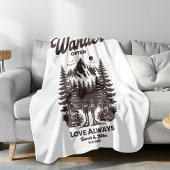 オリジナルの名前と日付のウェディングギフト, パーソナライズド シェルパブランケット