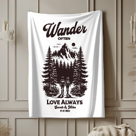 オリジナルの名前と日付のウェディングギフト, パーソナライズド シェルパブランケット